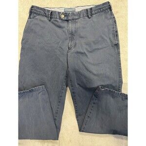 Peter Millar Pants Mens 34 Blue Pima Cotton Chino Flat Front Casual Dress